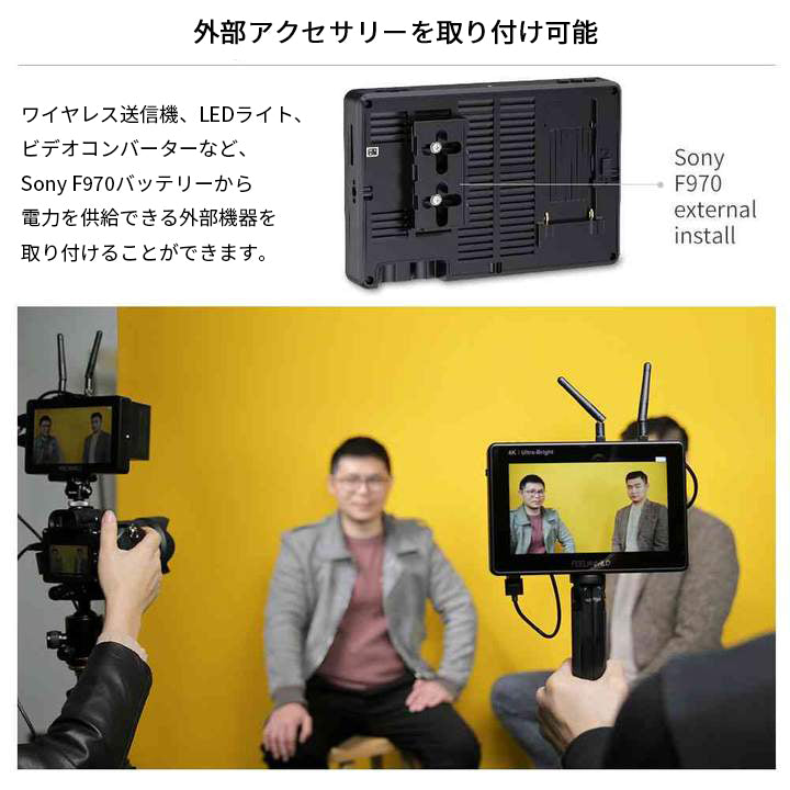 Feelworld LUT7S Pro フィールドモニター 7インチ 超高輝度 2200nit タッチスクリーン