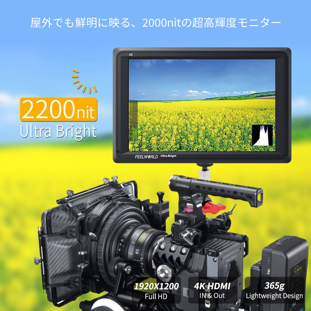 Feelworld FW279S フィールドモニター 7インチ 超高輝度 2200nit
